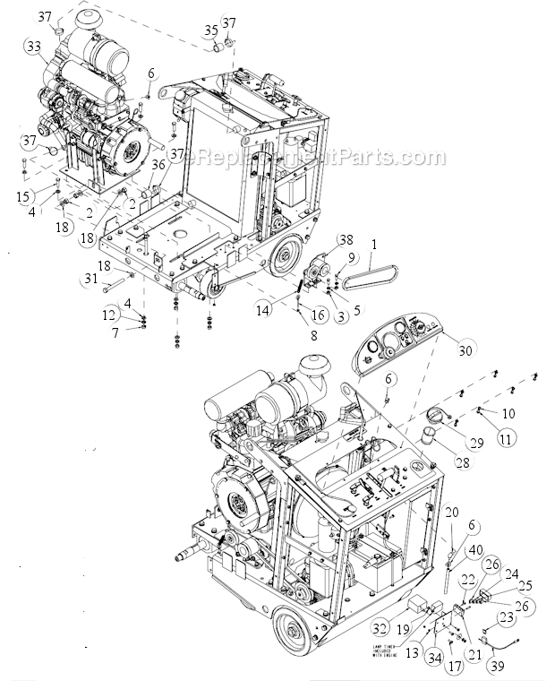 Page B Diagram and Parts List for MK-4030KB  MK Diamond Concrete Saw